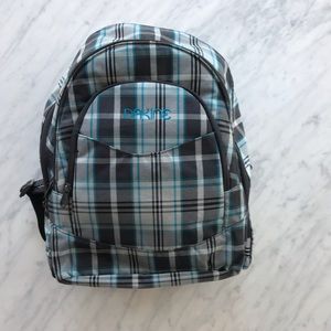 Dakine grey, blue and white backpack